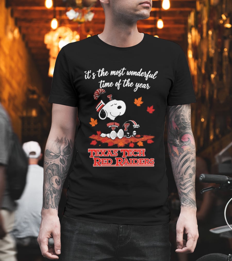 It's The Most Wonderful Time Of The Year Snoopy Texas Tech Red Raiders 2026 Halloween T-Shirt