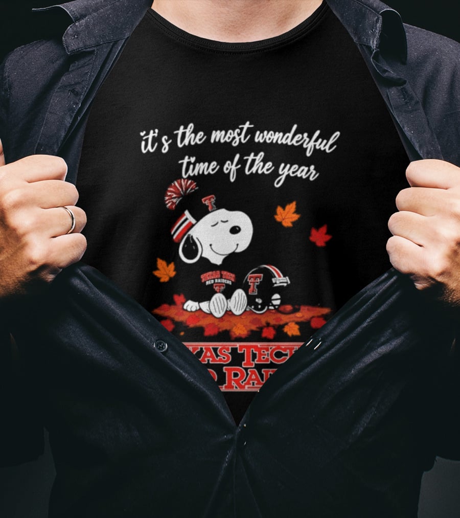 It's The Most Wonderful Time Of The Year Snoopy Texas Tech Red Raiders 2026 Halloween T-Shirt