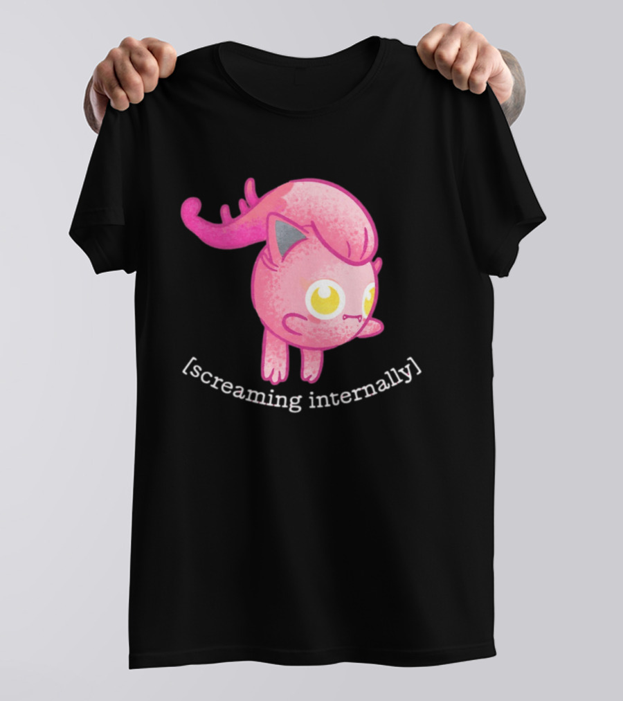 Jigglypuff Screaming Internally Pokemon Cute Expression T-Shirt