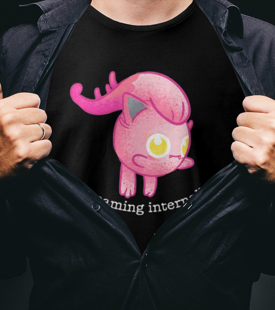 Jigglypuff Screaming Internally Pokemon Cute Expression T-Shirt
