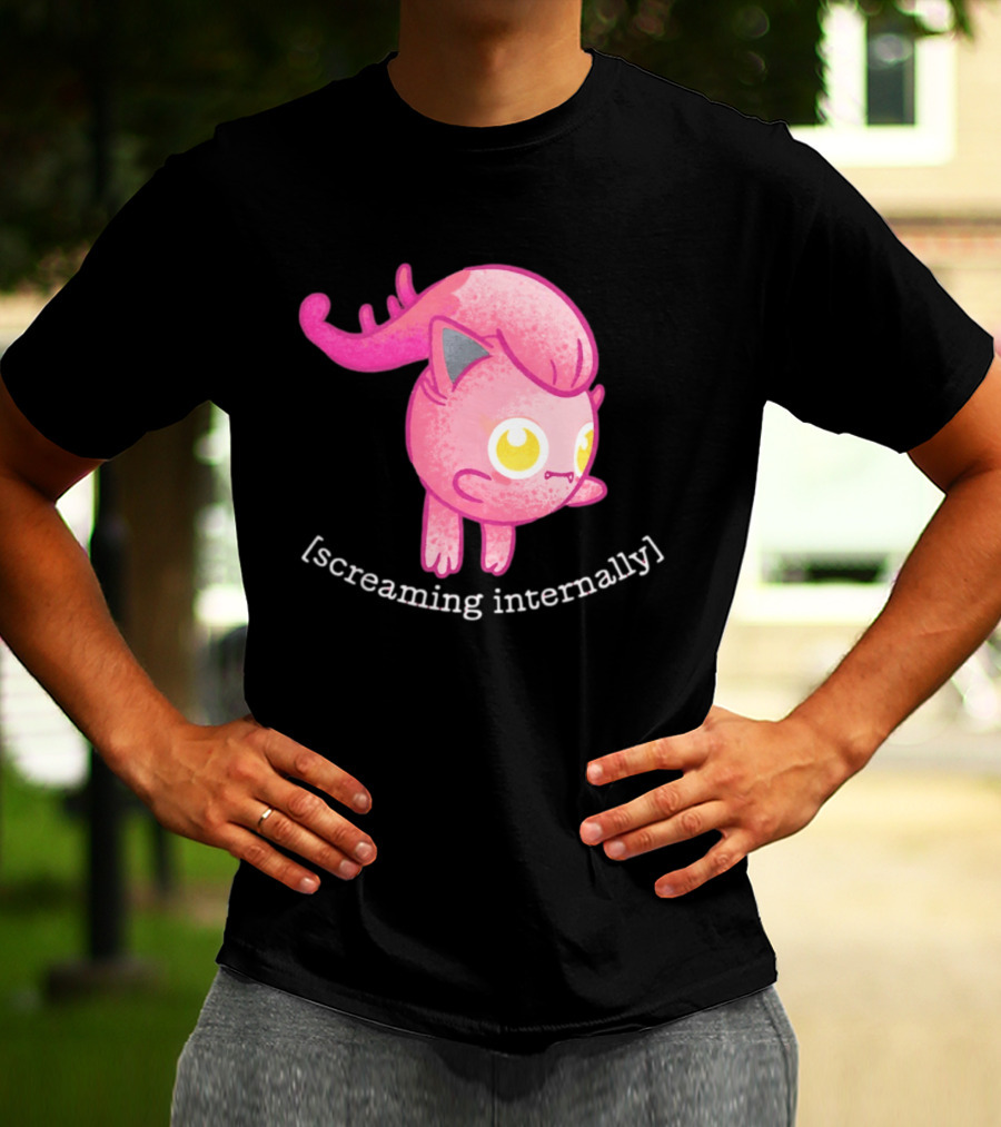 Jigglypuff Screaming Internally Pokemon Cute Expression T-Shirt