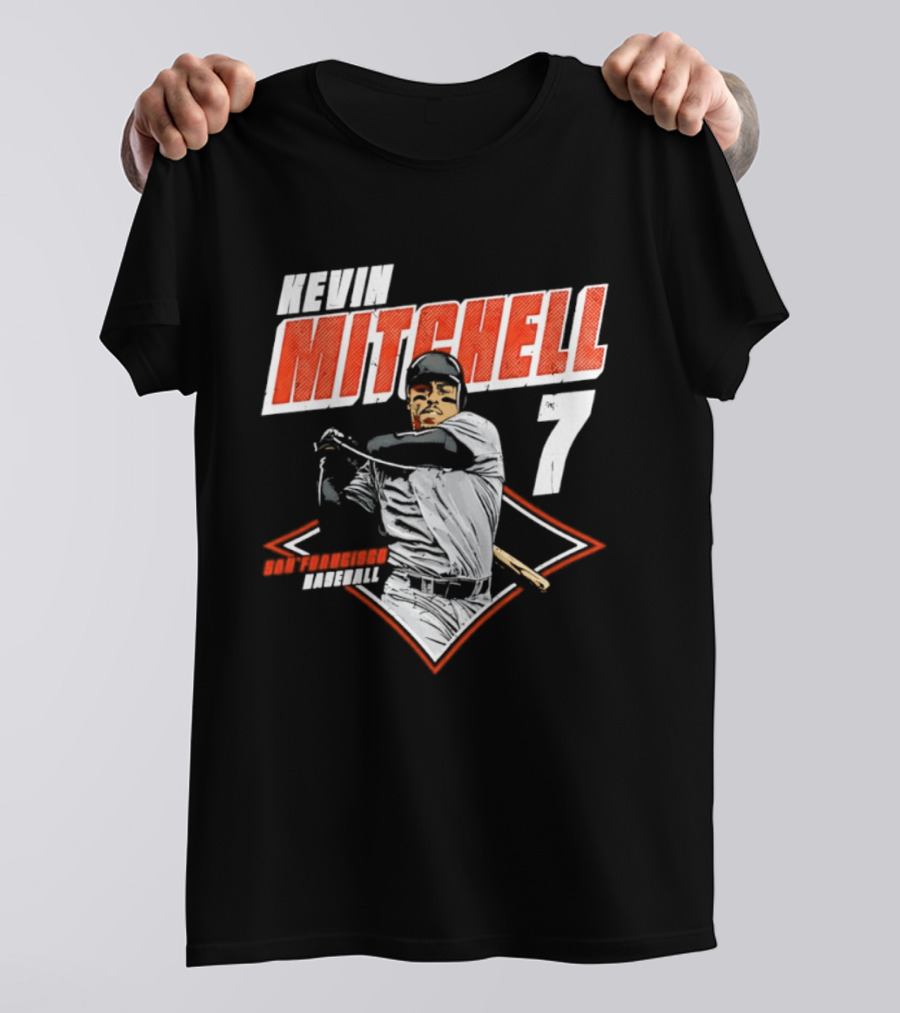 Kevin Mitchell 7 San Francisco Giants Baseball Diamond T-Shirt