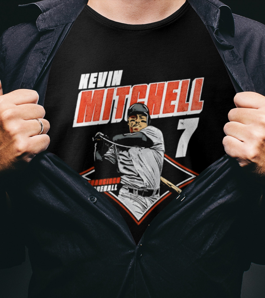 Kevin Mitchell 7 San Francisco Giants Baseball Diamond T-Shirt
