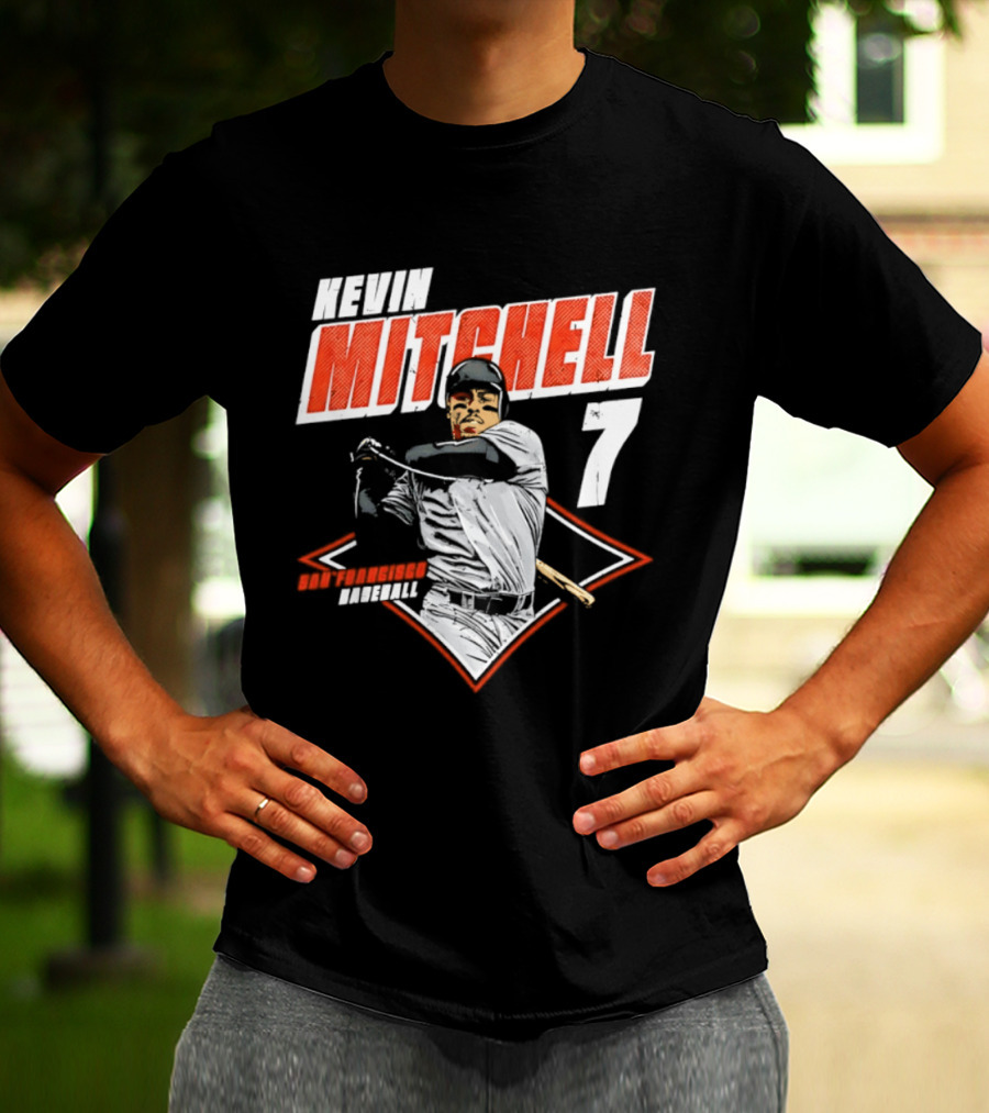 Kevin Mitchell 7 San Francisco Giants Baseball Diamond T-Shirt
