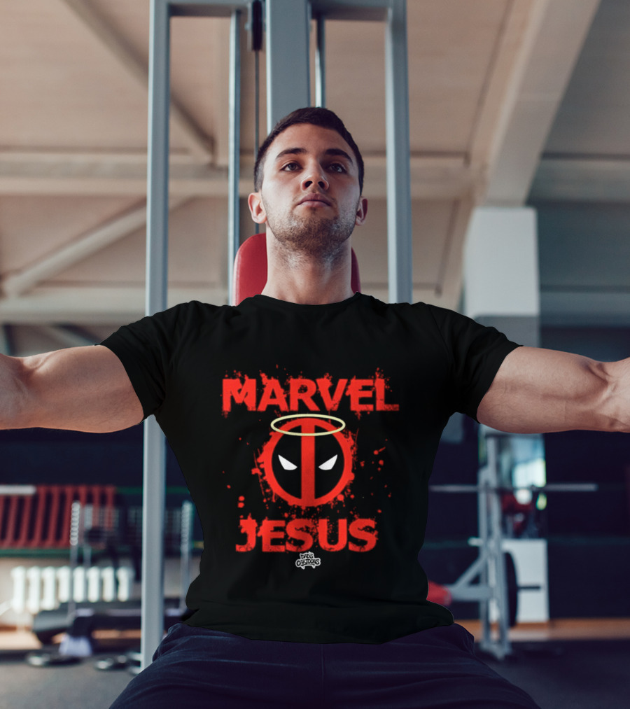Marvel Deadpool Jesus Superhero Comic Book Halo T-Shirt