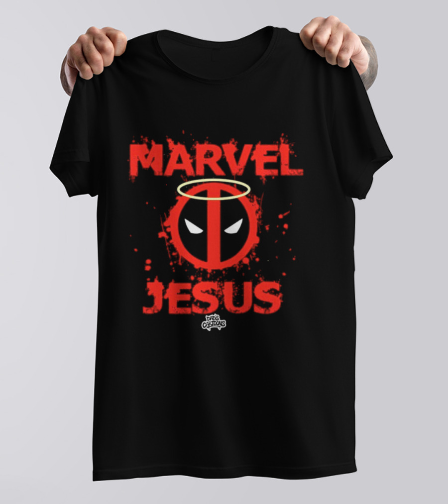 Marvel Deadpool Jesus Superhero Comic Book Halo T-Shirt