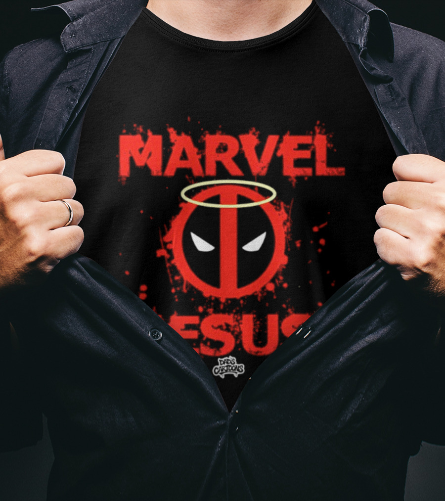 Marvel Deadpool Jesus Superhero Comic Book Halo T-Shirt