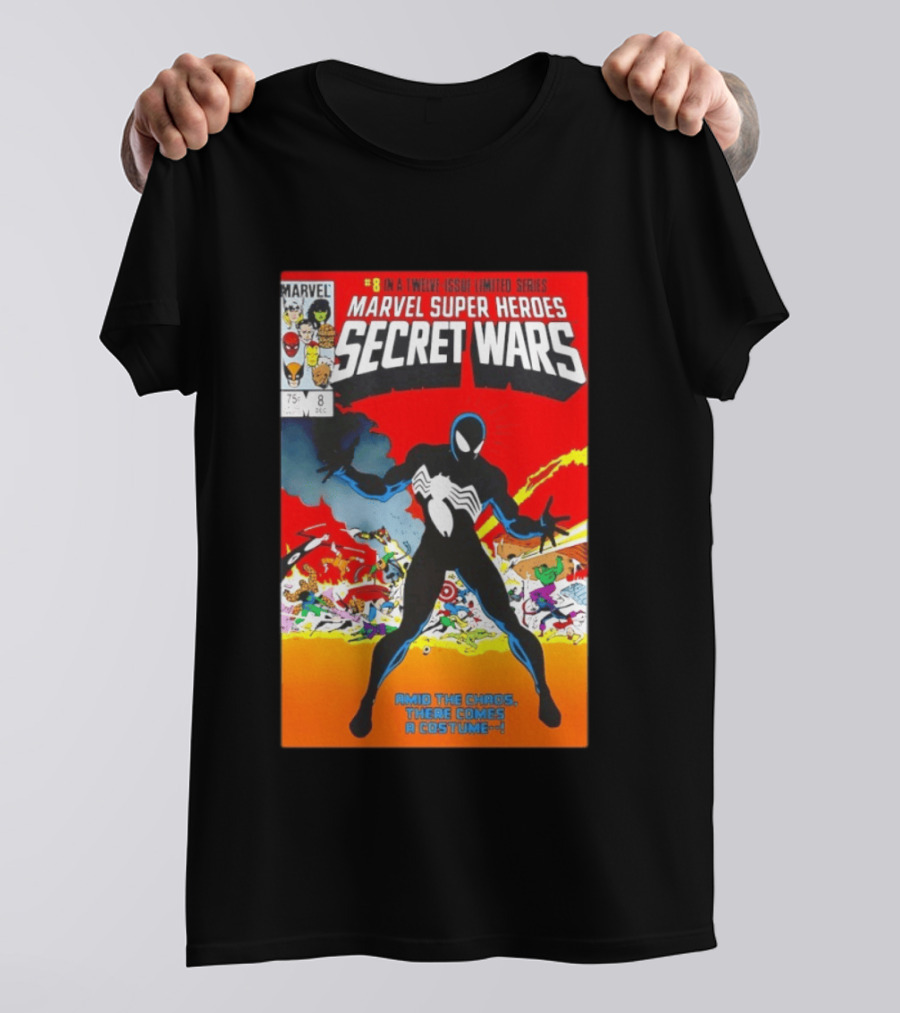 Marvel Super Heroes Secret Wars Number 8 Black Costume Amid The Chaos There Comes A Costume T-Shirt