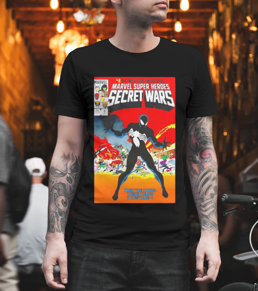 Marvel Super Heroes Secret Wars Number 8 Black Costume Amid The Chaos There Comes A Costume T-Shirt