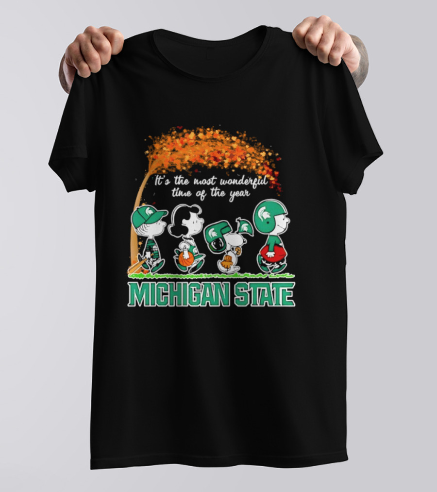Michigan State Peanuts It's The Most Wonderful Time Of The Year Halloween 2026 T-Shirt