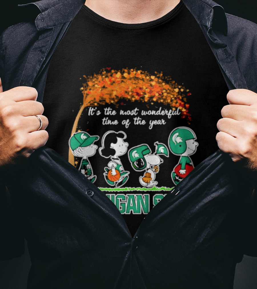 Michigan State Peanuts It's The Most Wonderful Time Of The Year Halloween 2026 T-Shirt