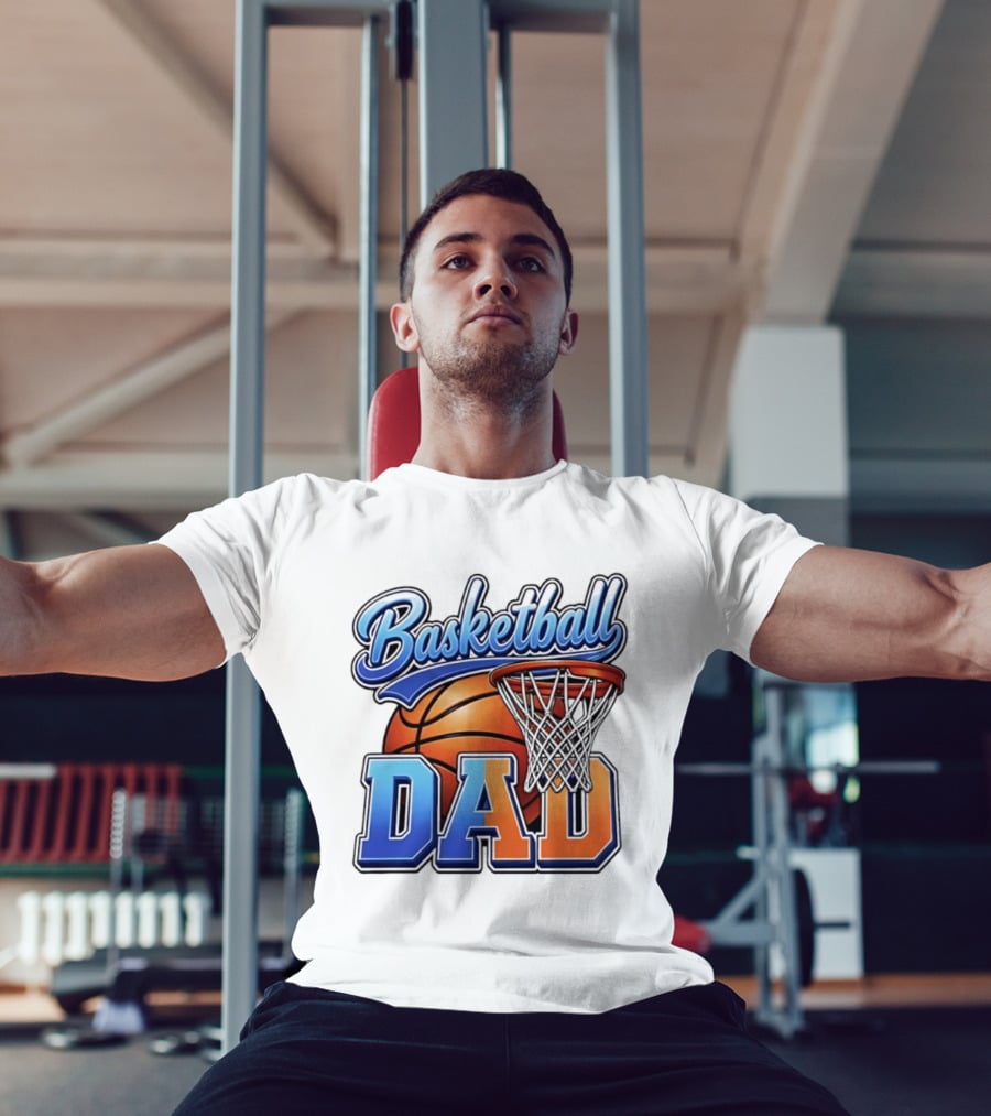 Basketball Dad Father Hoops Sports Fan Basketball Gift Dad T-Shirt