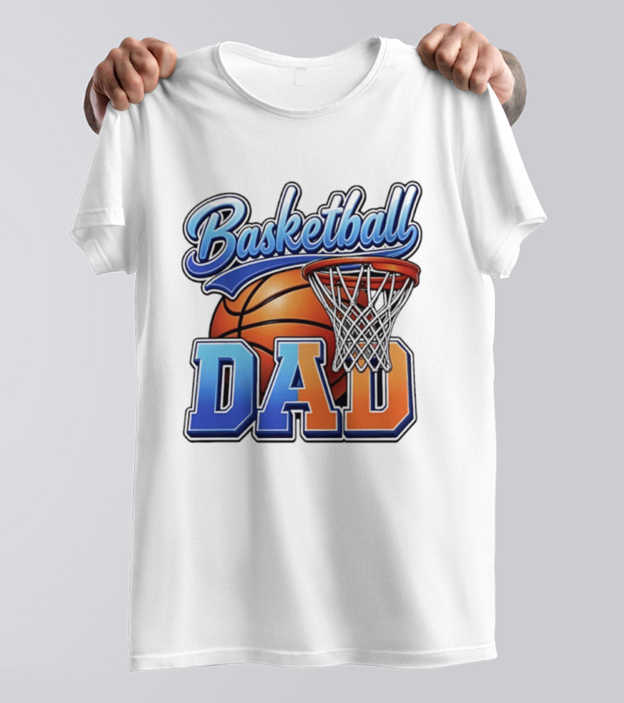 Basketball Dad Father Hoops Sports Fan Basketball Gift Dad T-Shirt