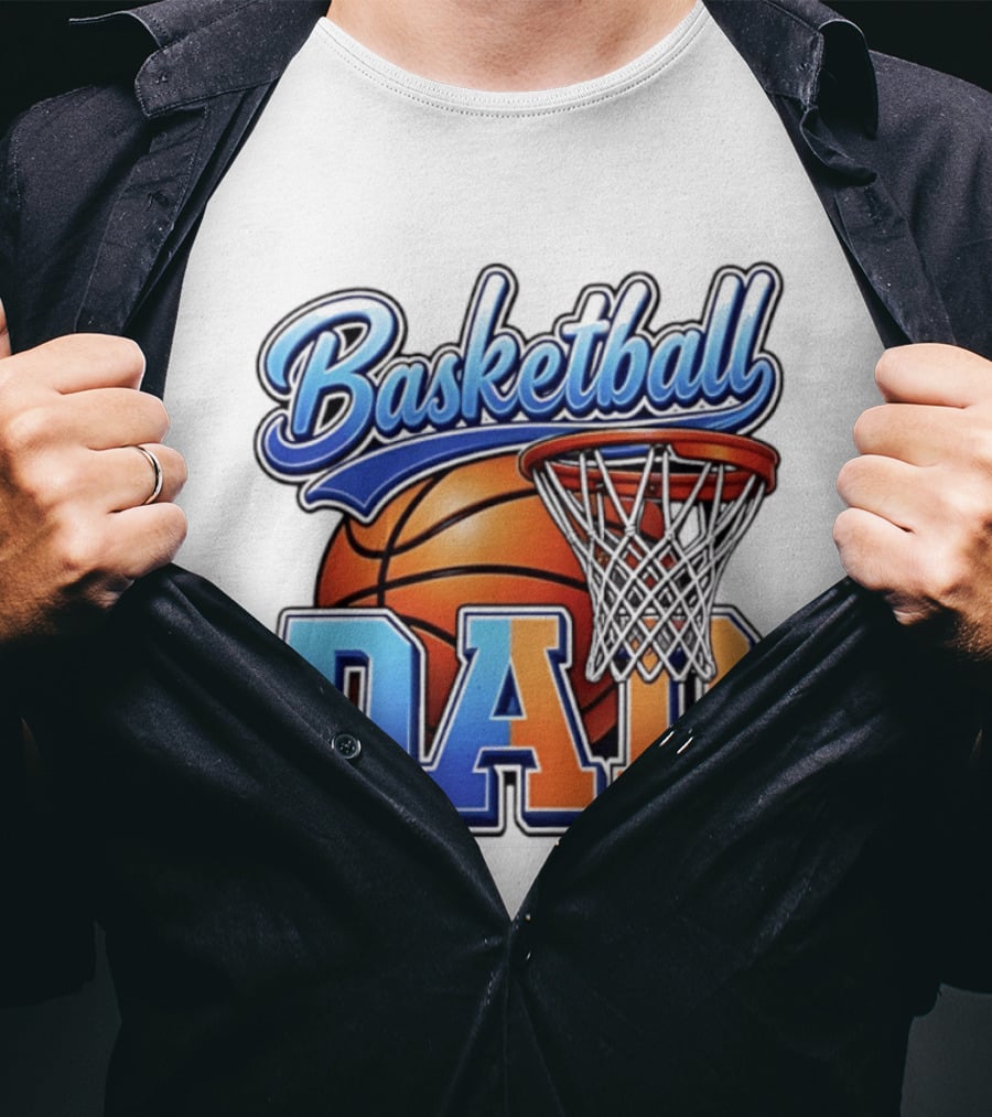 Basketball Dad Father Hoops Sports Fan Basketball Gift Dad T-Shirt