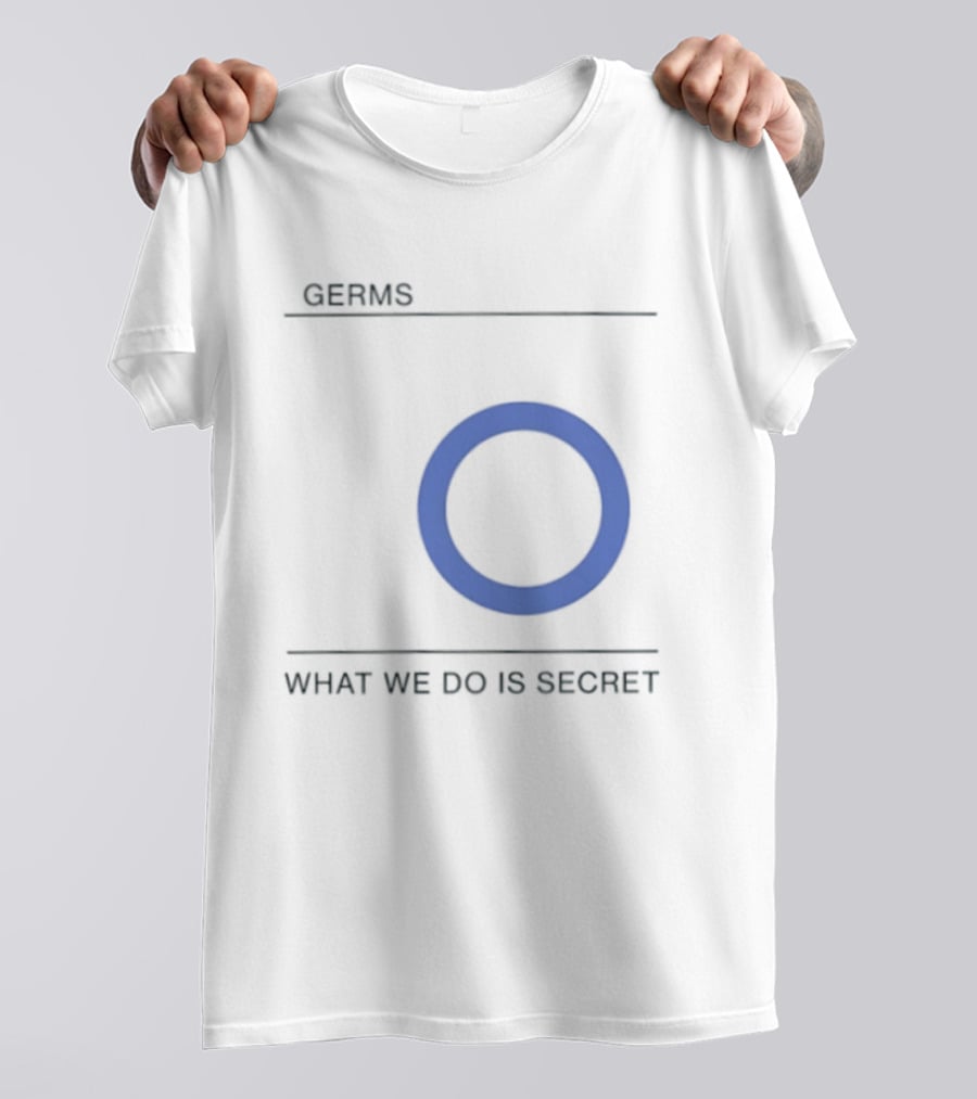Germs What We Do Is Secret Punk Rock Blue Circle Icon Darby Crash T-Shirt