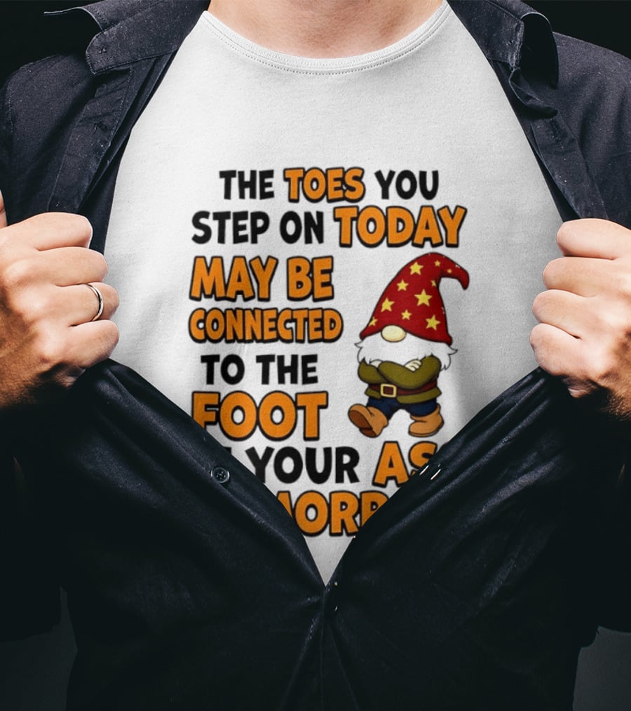 The Toes You Step On Today Gnome May Be Connected To The Foot In Your Ass Tomorrow T-Shirt