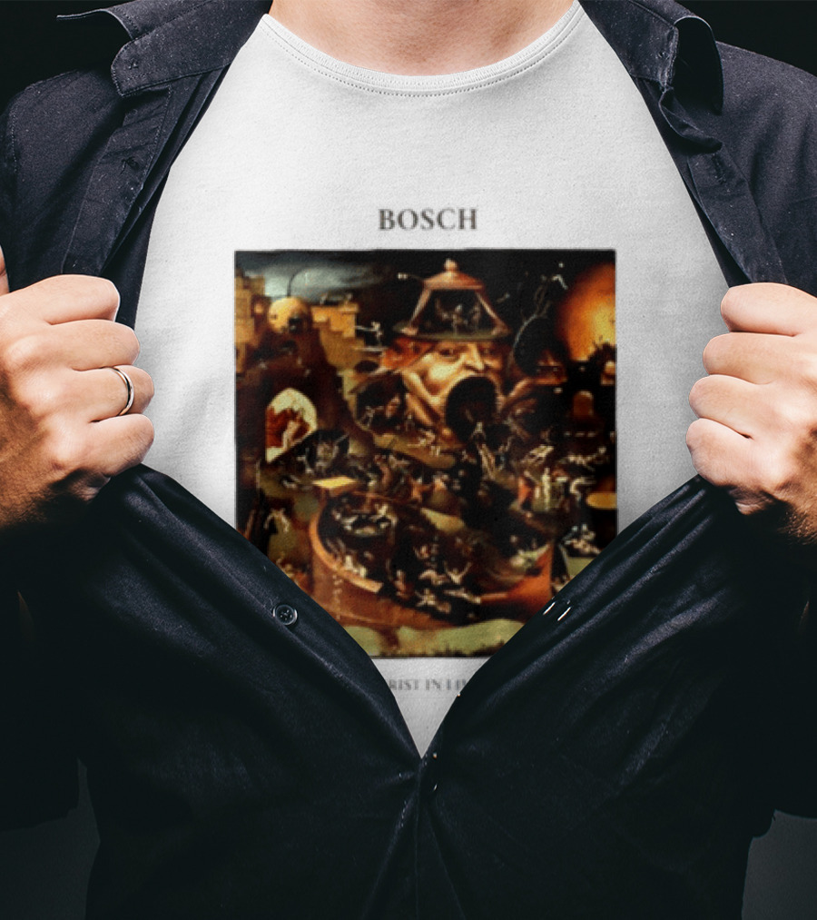 Hieronymus Bosch Christ In Limbo Medieval Painting Print T-Shirt