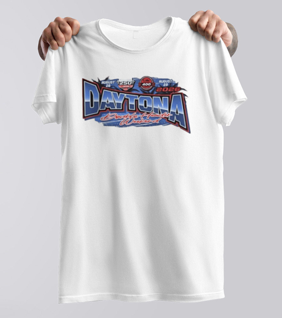 August 28 29 2026 Daytona Double Header Weekend Winn Dixie 250 And Coke 400 Racing Event T-Shirt