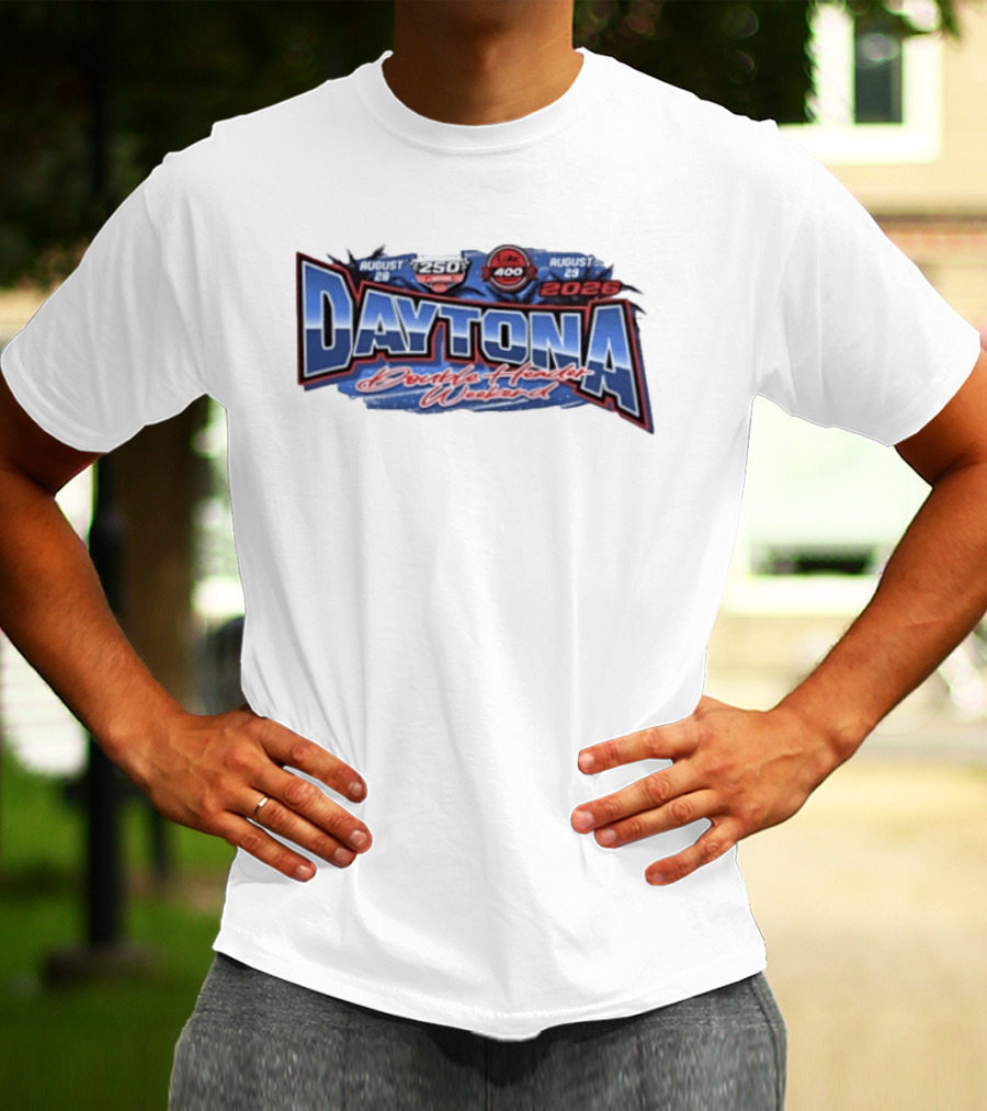 August 28 29 2026 Daytona Double Header Weekend Winn Dixie 250 And Coke 400 Racing Event T-Shirt