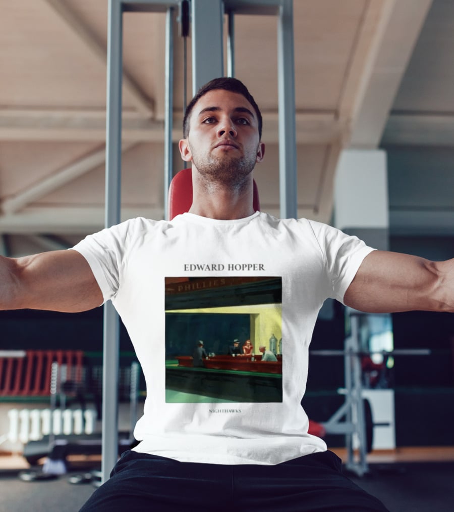 Edward Hopper Nighthawks Phillies Painting T-Shirt