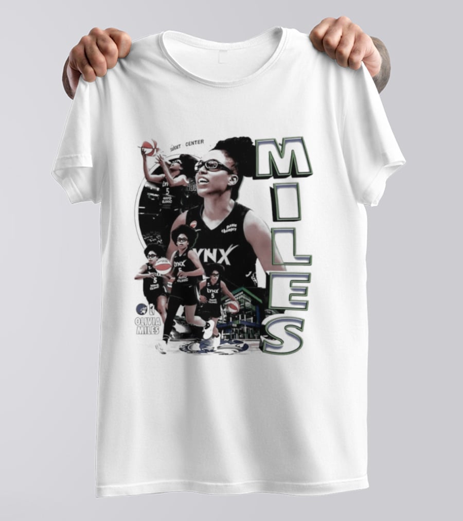 WNBA Olivia Miles Minnesota Lynx 2026 Basketball Collage T-Shirt