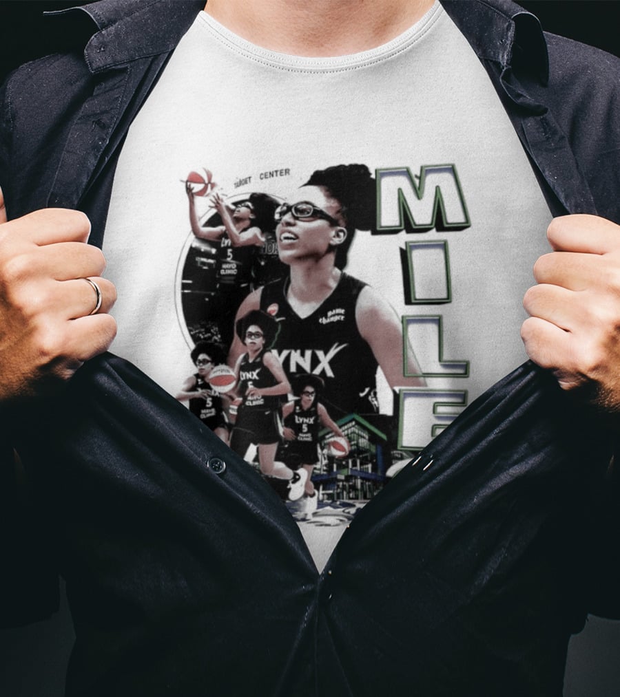 WNBA Olivia Miles Minnesota Lynx 2026 Basketball Collage T-Shirt