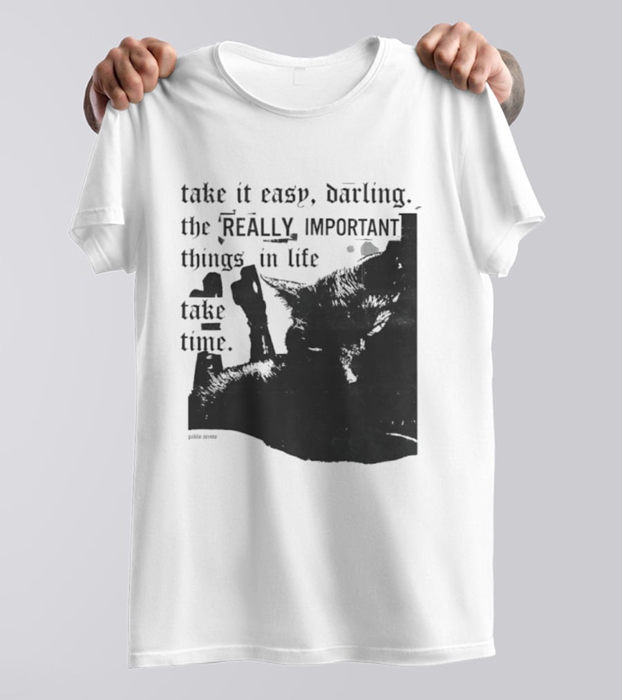 Take It Easy Darling The Really Important Things In Life Take Time T-Shirt