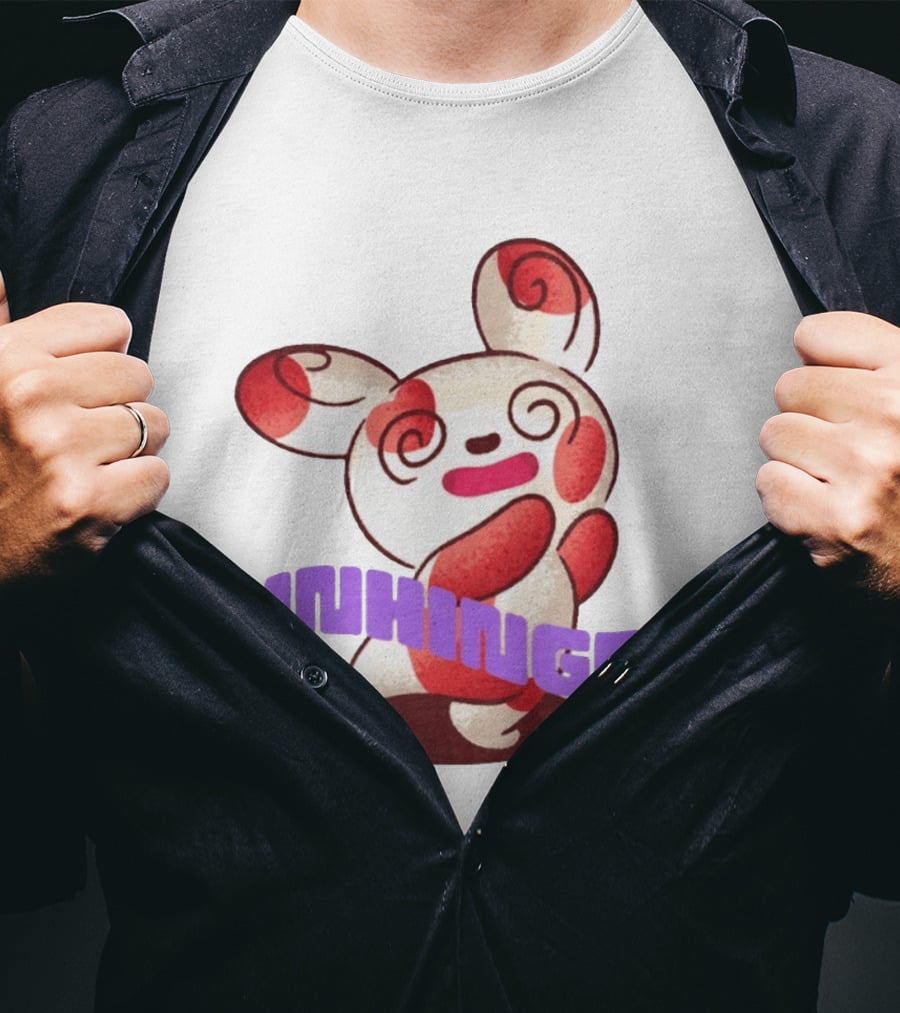 Spinda Unhinged Bunny Rabbit Cartoon Spiral Eyes T-Shirt