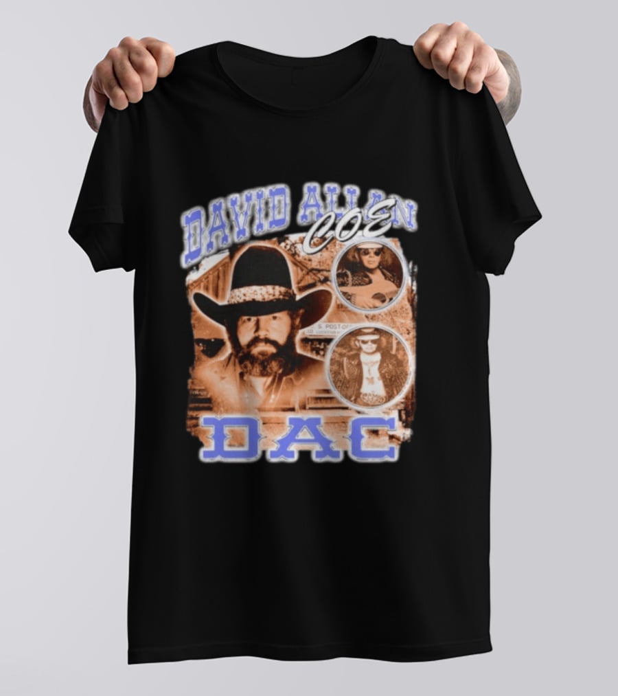 David Allan Coe DAC Cowboy Hat Sunglasses Collage T-Shirt