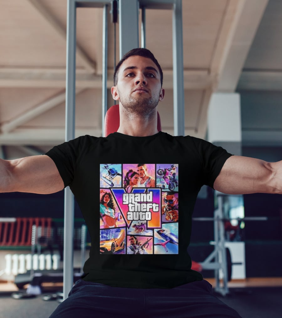 Grand Theft Auto VI Vice City Stories Helicopter Motorbike Rockstar Games T-Shirt