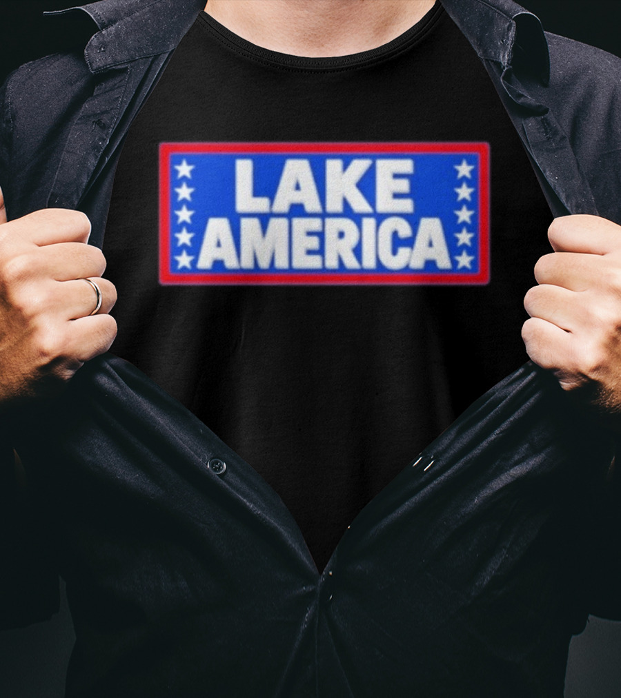 Lake America Patriotic Stars Political T-Shirt