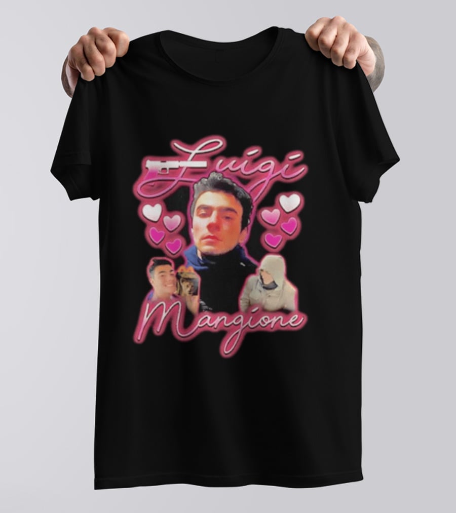 Luigi Mangione Hearts And Gun T-Shirt