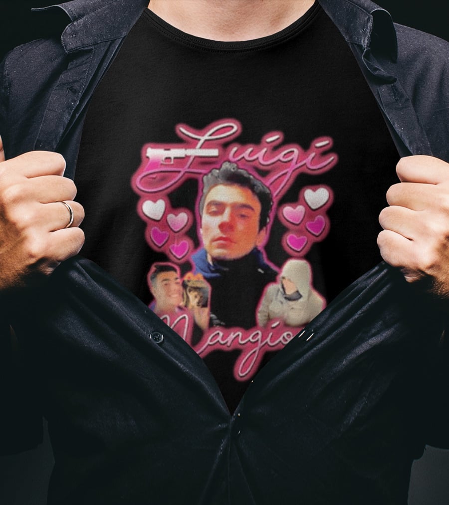 Luigi Mangione Hearts And Gun T-Shirt