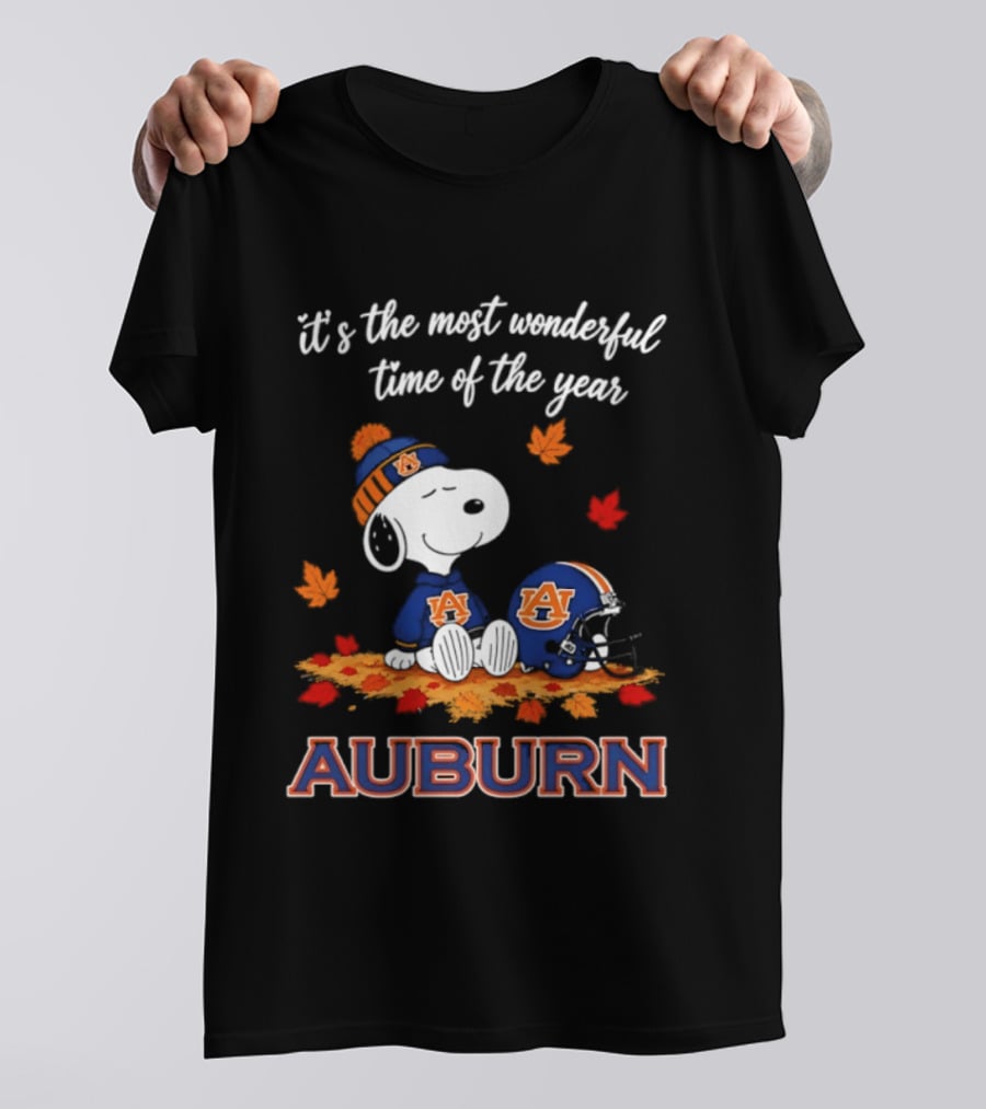 Auburn Tigers Snoopy It's The Most Wonderful Time Of The Year Halloween 2026 T-Shirt