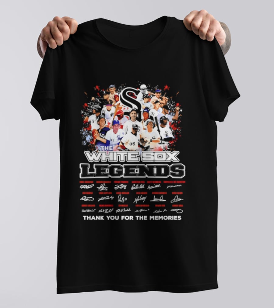 The Chicago White Sox Legends Thank You For The Memories Signatures T-Shirt