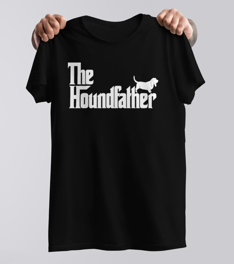 The Houndfather Basset Hound Iconic Movie Font T-Shirt