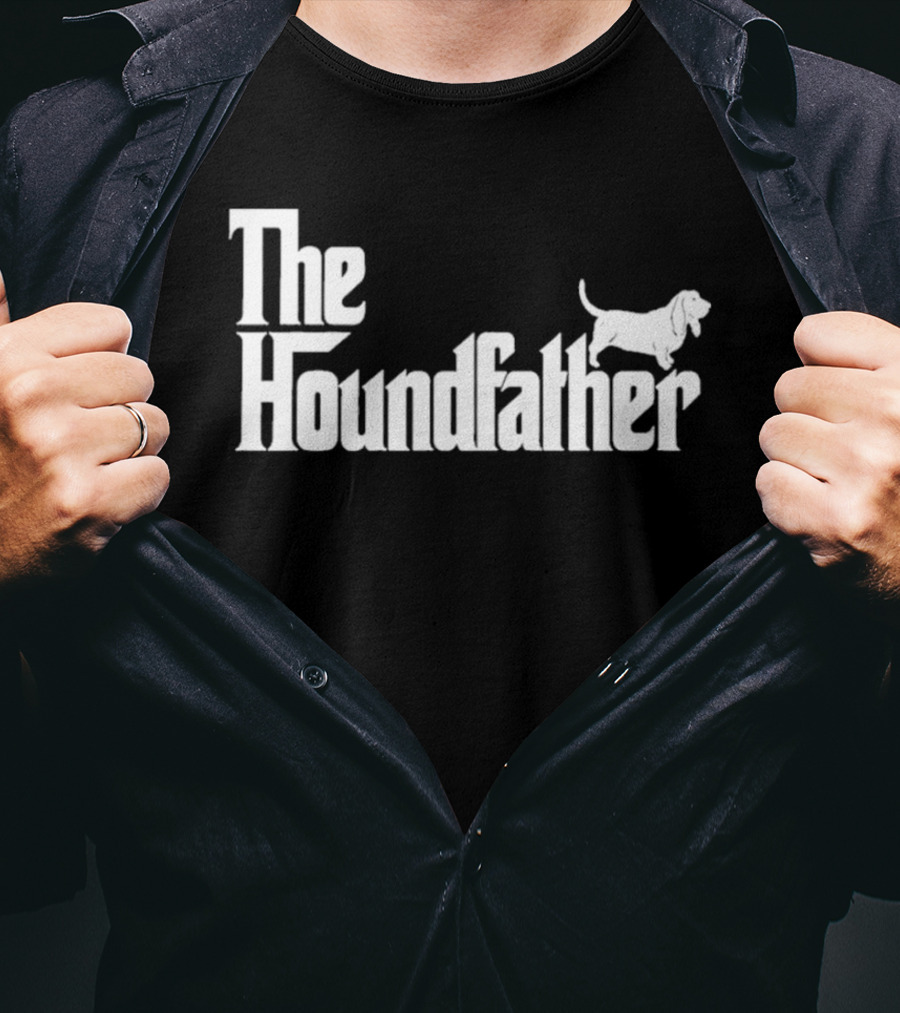 The Houndfather Basset Hound Iconic Movie Font T-Shirt