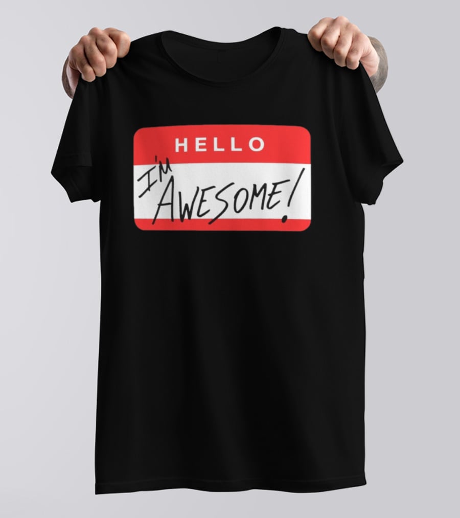 The Miz WWE Hello I'm Awesome Badge Стicker T-Shirt