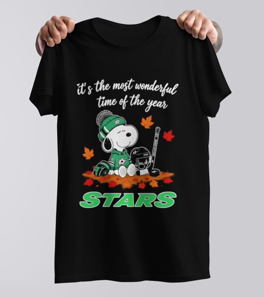 It's The Most Wonderful Time Of The Year Dallas Stars Snoopy Halloween 2026 T-Shirt