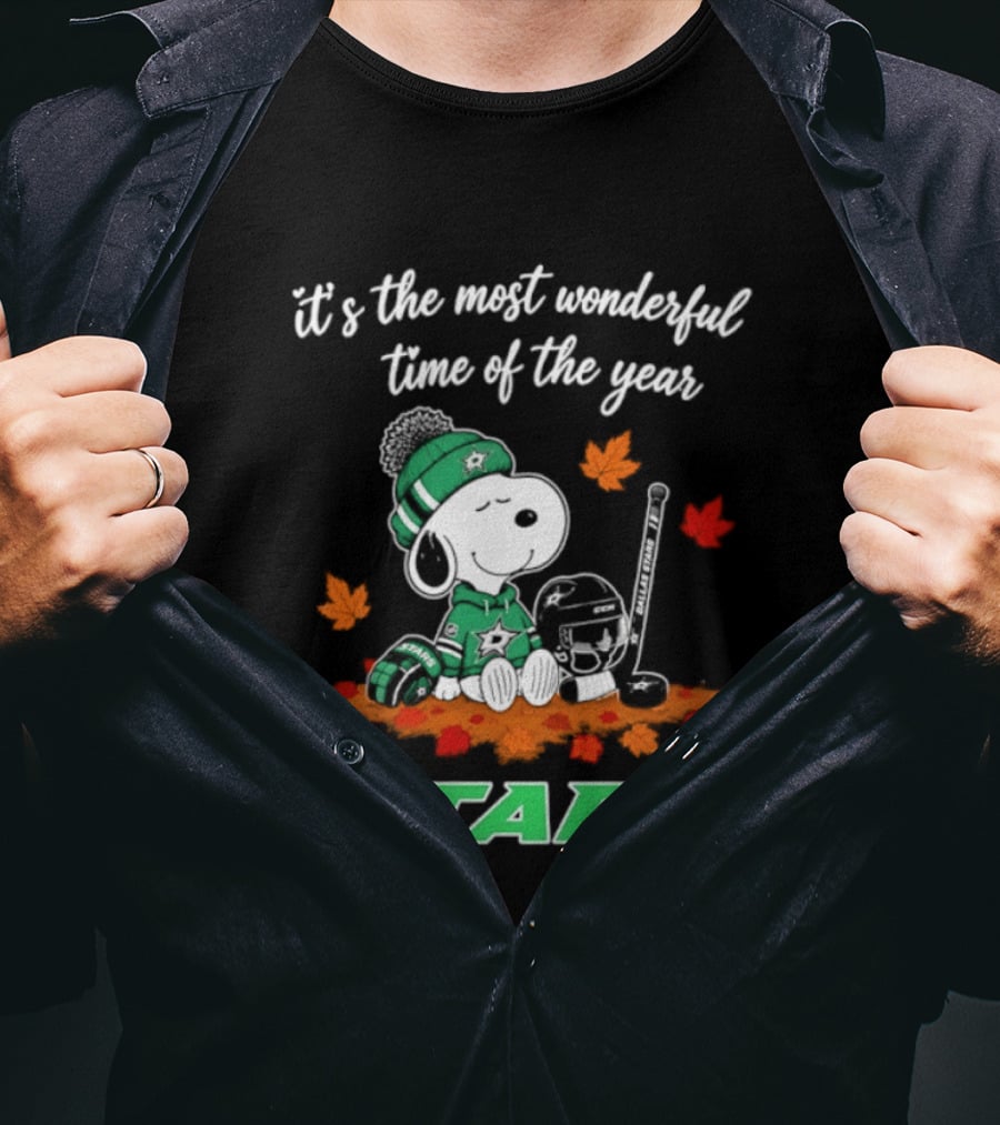 It's The Most Wonderful Time Of The Year Dallas Stars Snoopy Halloween 2026 T-Shirt