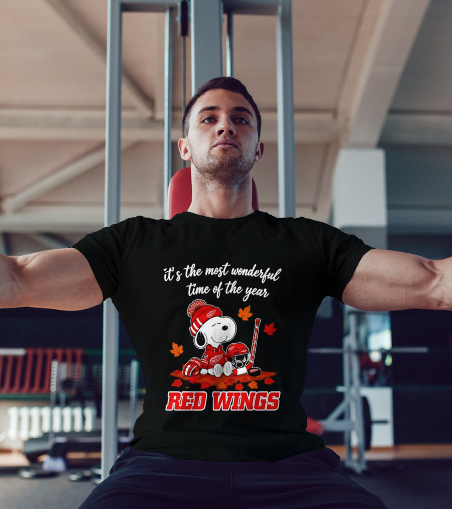 It's The Most Wonderful Time Of The Year Detroit Red Wings Snoopy Halloween 2026 T-Shirt