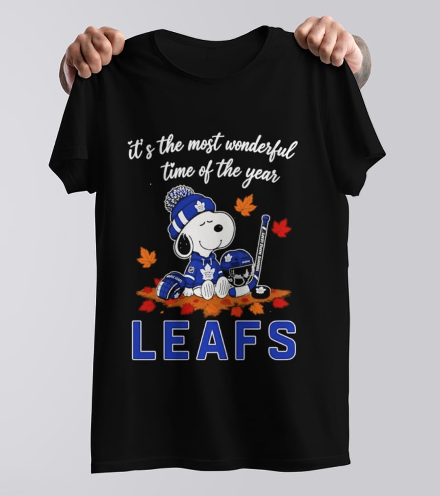 Toronto Maple Leafs Snoopy Halloween 2026 It's The Most Wonderful Time Of The Year Leafs T-Shirt