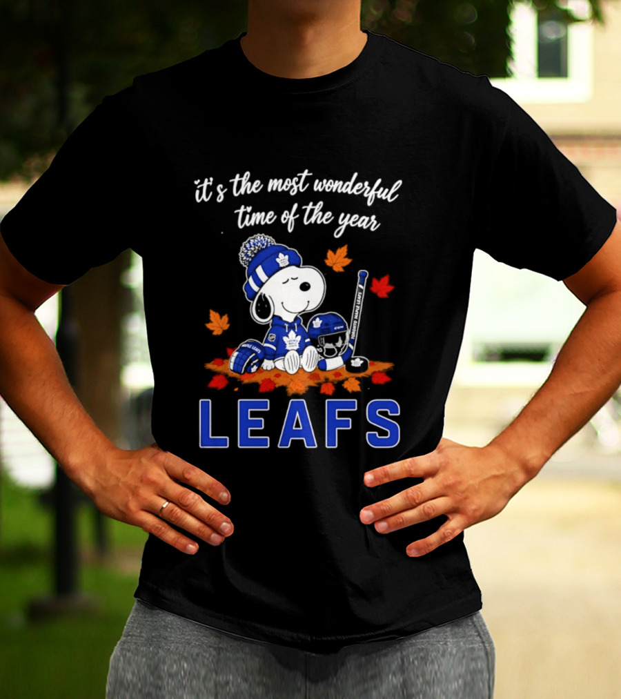Toronto Maple Leafs Snoopy Halloween 2026 It's The Most Wonderful Time Of The Year Leafs T-Shirt