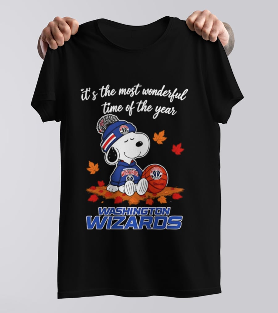 Washington Wizards Snoopy It's The Most Wonderful Time Of The Year Halloween 2026 T-Shirt
