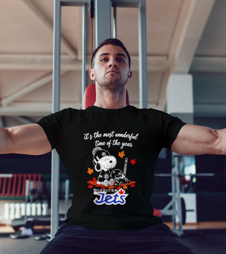 Winnipeg Jets Snoopy It's The Most Wonderful Time Of The Year 2026 T-Shirt