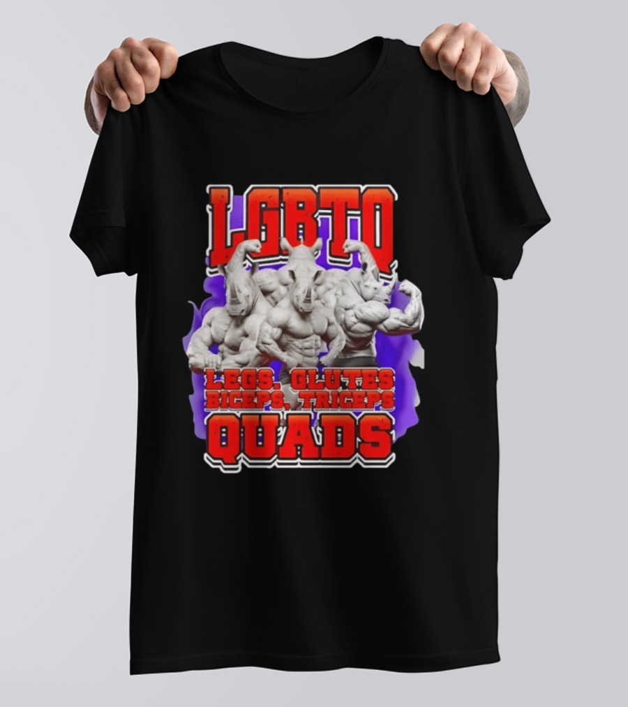 LGBTQ Rhino Legs Glutes Biceps Triceps Quads Fitness Bodybuilding T-Shirt