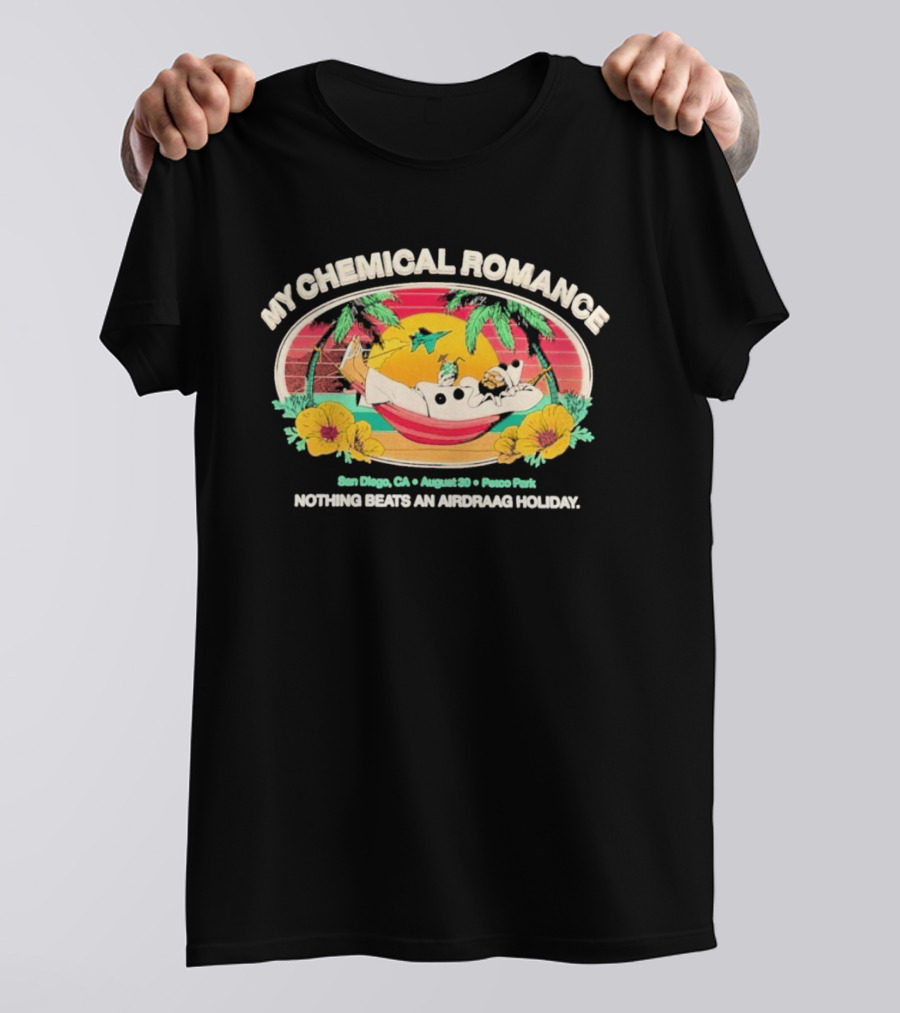 My Chemical Romance San Diego August 20 Arena Park Airdraag Holiday T-Shirt