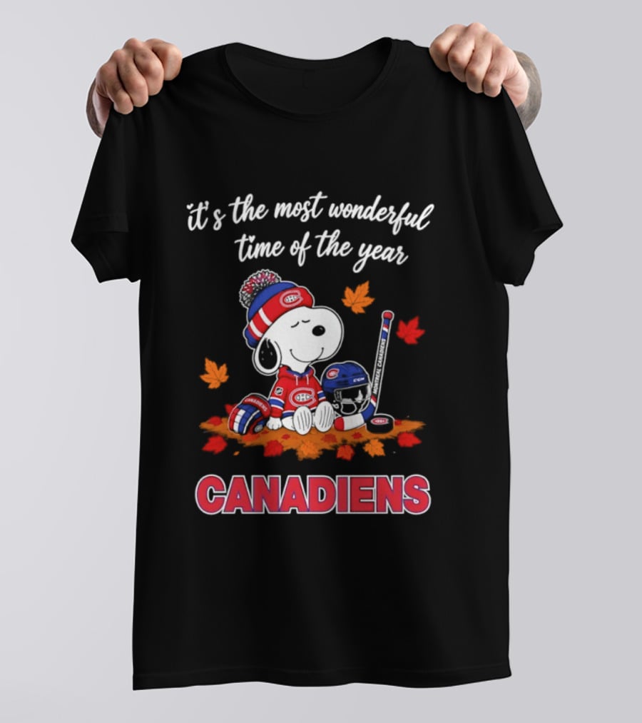 Canadiens Snoopy It's The Most Wonderful Time Of The Year Halloween 2026 T-Shirt