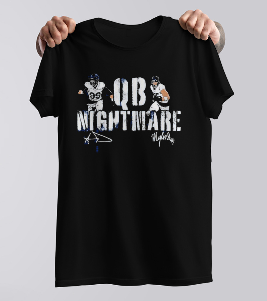 QB Nightmare Aaron Donald Myles Garrett T-Shirt
