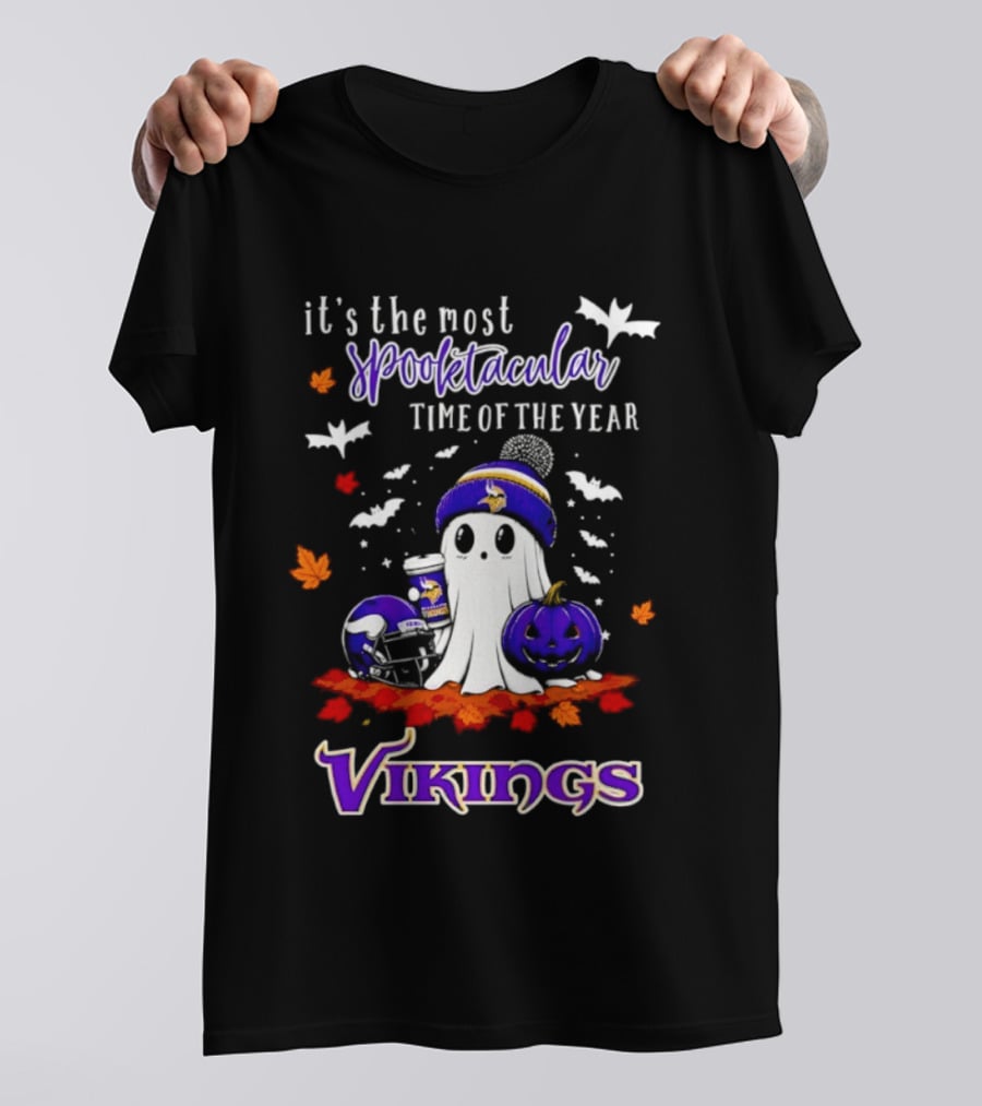 Vikings Halloween 2026 It's The Most Spooktacular Time Of The Year T-Shirt